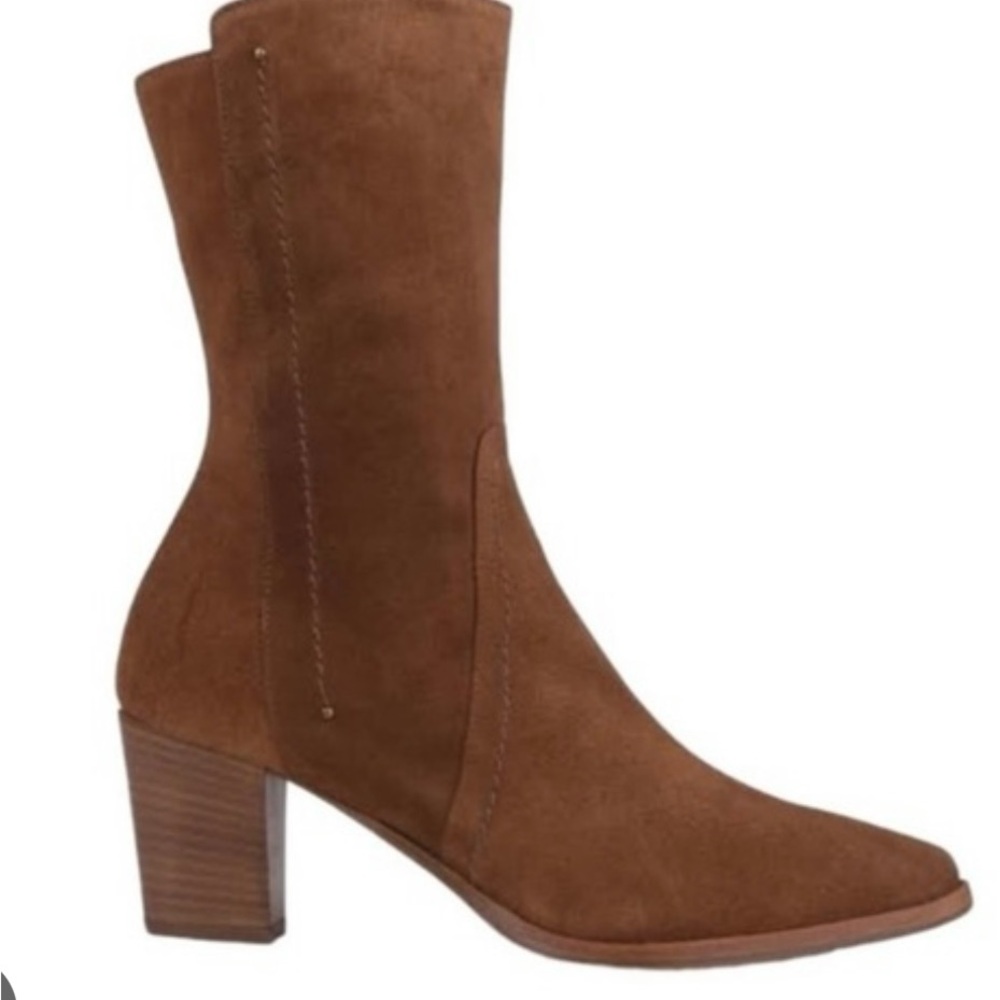 Italeau Brown Suede Heeled Boots